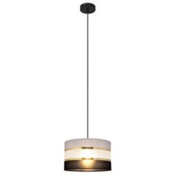 Luminosa Lighting Luminosa Helen Cylindrical Pendant Ceiling Light Black, Gold, Grey 25Cm - thumbnail 2