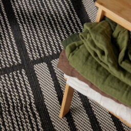 The Rugs Ted Baker Flatweave Allington Indoor Outdoor Rug Geometric Reversible In Black - thumbnail 9