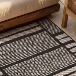 The Rugs Ted Baker Flatweave Allington Indoor Outdoor Rug Geometric Reversible In Black - thumbnail 8