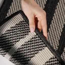The Rugs Ted Baker Flatweave Allington Indoor Outdoor Rug Geometric Reversible In Black - thumbnail 7