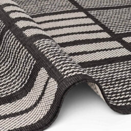 The Rugs Ted Baker Flatweave Allington Indoor Outdoor Rug Geometric Reversible In Black - thumbnail 5