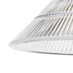 First Choice Lighting Set Of 2 Barnes - Clear 25Cm Fluted Glass Pendant Shades - thumbnail 5