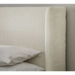 Stratus Interiors Teddy Boucle Fabric Luxurious Wing Back Elegant Bed Frame-Doorstep Delivery Only No Assembly-Small Double-Gas Lift Ottoman Storage - thumbnail 3