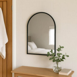 Jōbū Jobu Home - Akiko - Black Metal Arched Mirror - 70Cm X 50Cm