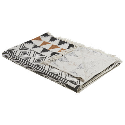 Beliani Blanket Proddatur Cotton 130 X 180 Cm Multicolour