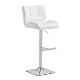 Furniture in Fashion Fiesta Black High Gloss Bar Table With 2 Candid White Stools - thumbnail 3
