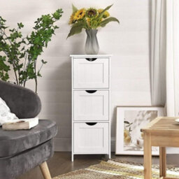 Bathroom Floor Storage Cabinet, Slim Storage Unit 3 Drawers, For Bathroom, Living Room, Bedroom, Kitchen - thumbnail 2