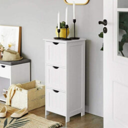 Bathroom Floor Storage Cabinet, Slim Storage Unit 3 Drawers, For Bathroom, Living Room, Bedroom, Kitchen - thumbnail 3