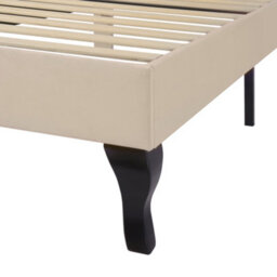 Upholstered Bed 90X190 With Slatted Frame And Headboard, Youth Bed, Single Bed, Wooden Slat Support, Easy Assembly, Velvet, Beige - thumbnail 5