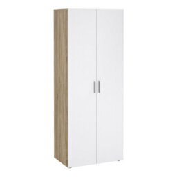 Furniture To Go Pepe 3 Piece Bundle, Bedside, Chest And 2 Door Wardrobe In Oak And White High Gloss - thumbnail 9