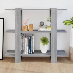 Berkfield Book Cabinet/room Divider Grey Sonoma 100X30X87 Cm - thumbnail 6