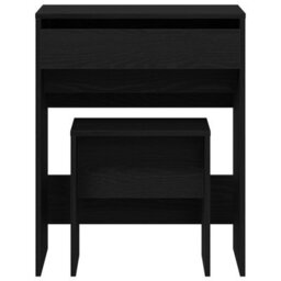 Walplus Dressing Table With Mirror Black Oak Engineered Wood - thumbnail 7