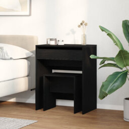 Walplus Dressing Table With Mirror Black Oak Engineered Wood - thumbnail 4