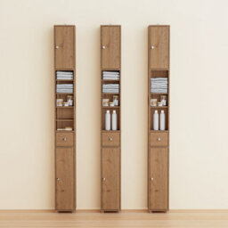 Sobuy Bzr34-Ii-Pf,tall Bathroom Storage Cabinet - Slim Bathroom Unit,compact Bathroom Furniture,natural,w20Xd20Xh180 - thumbnail 6