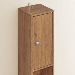 Sobuy Bzr34-Ii-Pf,tall Bathroom Storage Cabinet - Slim Bathroom Unit,compact Bathroom Furniture,natural,w20Xd20Xh180 - thumbnail 7