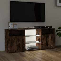 Berkfield Tv Cabinet With Led Lights Smoked Oak 120X30X50 Cm - thumbnail 5
