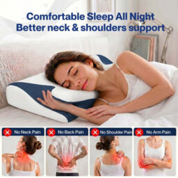 Lavio Cervical Contour Memory Foam Pillow Side Sleeper For Neck Pain Relief - thumbnail 8
