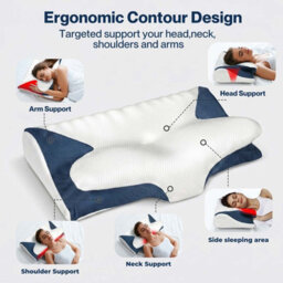 Lavio Cervical Contour Memory Foam Pillow Side Sleeper For Neck Pain Relief - thumbnail 6