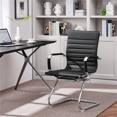 Yaheetech Set Of 2 Modern Office Reception Chair Black - image 1