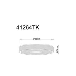 Luminosa Lighting Luminosa Astania Decorative Flush Ceiling Light White Center Tunnel Effect Crystal Sand Led 3000K - thumbnail 8