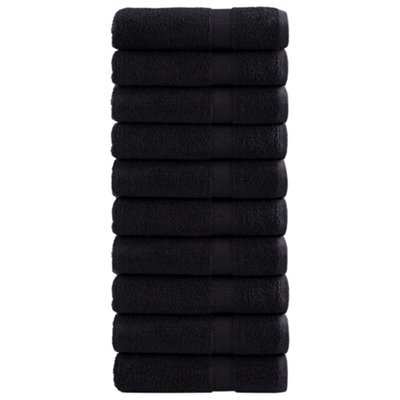 Berkfield Premium Shower Towels Solund 10 Pcs Black 70X140 Cm 600 Gsm - image 1