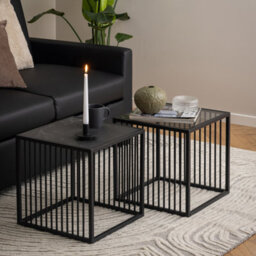 Furniture To Go Strington Side Table In Black With Glass Top - thumbnail 6