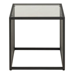 Furniture To Go Strington Side Table In Black With Glass Top - thumbnail 2