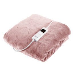 Carmen Electric Heated Throw Blanket Pink Fleece 160X130Cm With 9 Heat Settings - thumbnail 1