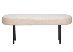 Nordlys Metal And White Bouclé Bench Modern Design Style Entryway - thumbnail 8