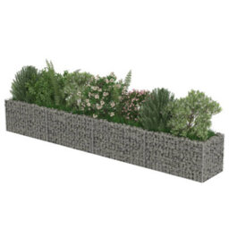 Berkfield Gabion Raised Bed Galvanised Steel 360X50X50 Cm - thumbnail 4