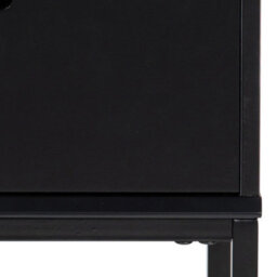 Wyld Haus Tokyo Black Bedside Table 1 Drawer With Matt Black Metal Legs - thumbnail 8