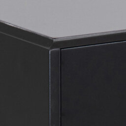 Wyld Haus Tokyo Black Bedside Table 1 Drawer With Matt Black Metal Legs - thumbnail 7