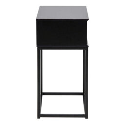 Wyld Haus Tokyo Black Bedside Table 1 Drawer With Matt Black Metal Legs - thumbnail 5