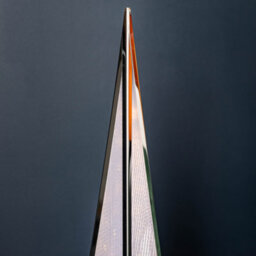 Samuel Alexander 60Cm Light Up Silver Holographic Christmas Pyramid With 16 Warm White Leds - thumbnail 4