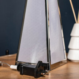 Samuel Alexander 60Cm Light Up Silver Holographic Christmas Pyramid With 16 Warm White Leds - thumbnail 7