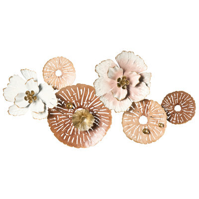 Beliani Wall Decor Flower Gadolinium Metal 45 Cm Multicolour - image 1