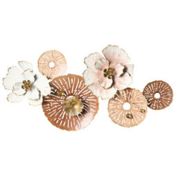 Beliani Wall Decor Flower Gadolinium Metal 45 Cm Multicolour