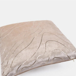 OHS 2 Pack Metallic Wave Filled Cushion Covers, Natural/gold - 45 X 45Cm - thumbnail 4