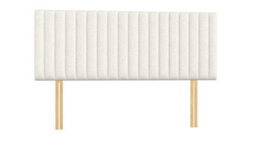 "Urban Textures - Lyra Luxury 26"" High Boucle Fabric Upholstered Headboard - Ivory" - thumbnail 2