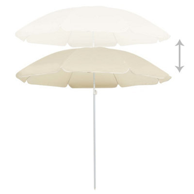Berkfield Protective Outdoor Parasol With Steel Pole Sand 180 Cm - image 1