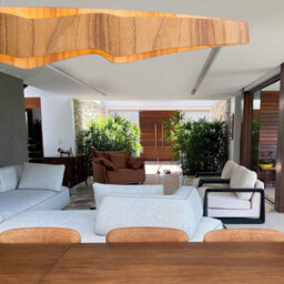 Luminosa Lighting Elstead Horizon 100Cm Bar Pendant Ceiling Light Teak - thumbnail 2