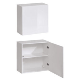 Arte Switch Xiii White Gloss Entertainment Unit For Tvs Up To 75 Inch - Bright Modern Wall Set With Blue Led Lighting - thumbnail 3