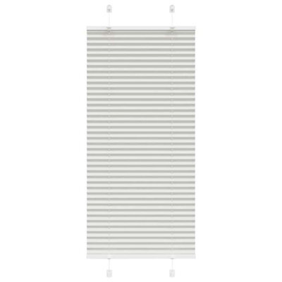 Berkfield Pleated Blind Light Grey 55X150 Cm Fabric Width 54.4 Cm Polyester - image 1