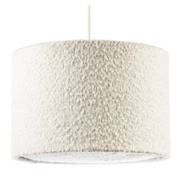 Happy Homewares Luxuriously Textured Boucle Lamb Wool Fabric Pendant Lighting Shade - thumbnail 1