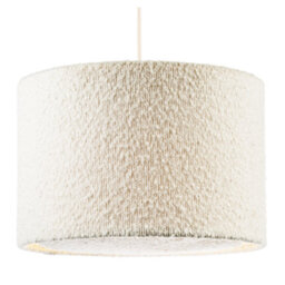 Happy Homewares Luxuriously Textured Boucle Lamb Wool Fabric Pendant Lighting Shade - thumbnail 2