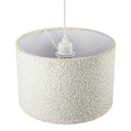 Happy Homewares Luxuriously Textured Boucle Lamb Wool Fabric Pendant Lighting Shade - thumbnail 3
