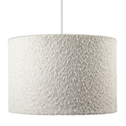 Happy Homewares Luxuriously Textured Boucle Lamb Wool Fabric Pendant Lighting Shade - thumbnail 4