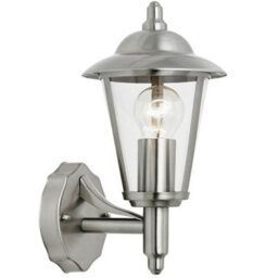 Ip44 Outdoor Wall Lamp Stainless Steel Traditional Lantern Porch Door Uplight