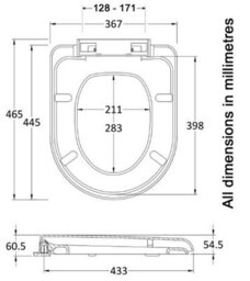 Affine Back To Wall Toilet & Vanity Unit With Basin Sink 4 Drawer Cabinet Unit Cistern Bathroom Furniture 1165mm - thumbnail 8