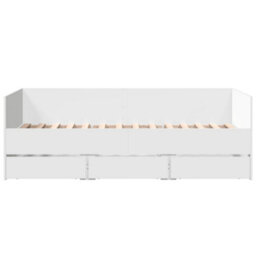 Berkfield Daybed With Drawers Without Mattress White 75X190 Cm Small Single - thumbnail 4